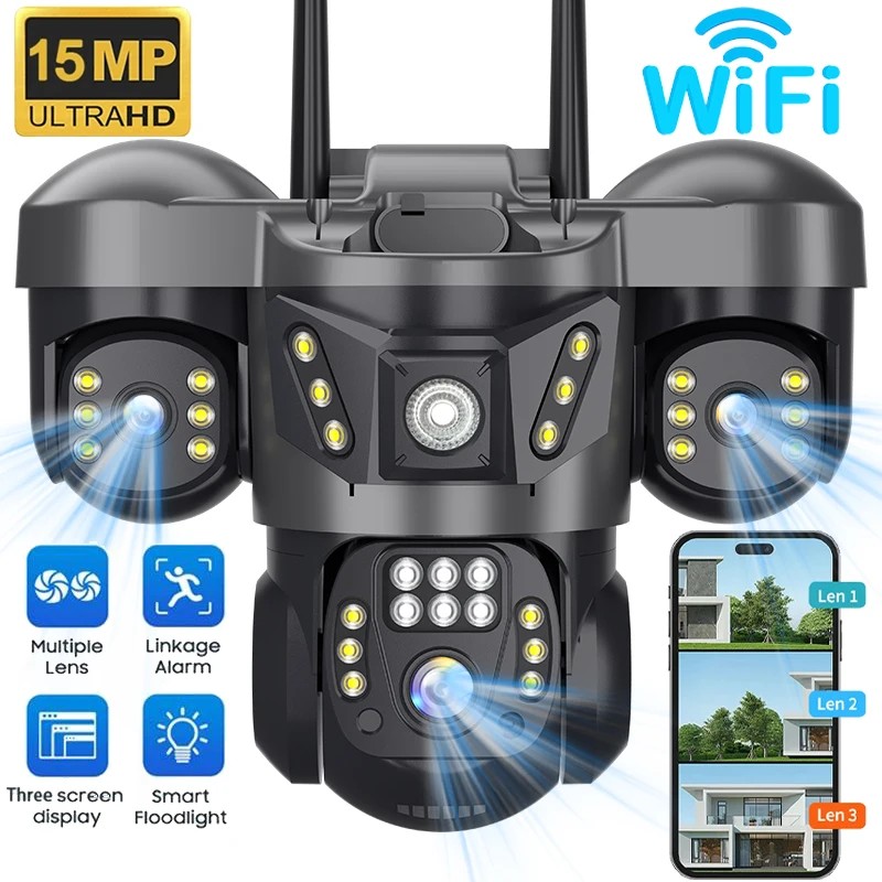 15MP 3  IP ī޶ ߿ AI ΰ  IP66    3 ȭ WIFI Ȩ  ī޶